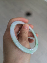 Load image into Gallery viewer, 56.5mm Certified Type A 100% Natural sunny green purple slim Jadeite Jade bangle AJ55-4582