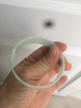 Load image into Gallery viewer, 54.3mm Certified Type A 100% Natural apple green thin jadeite jade bangle AQ47-8070