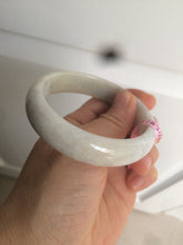 Load image into Gallery viewer, 56.8mm Type A 100% Natural light green/white Jadeite Jade bangle AQ46