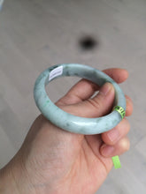 Load image into Gallery viewer, 55mm Certified type A 100% Natural green/white Jadeite bangle KS74-1313