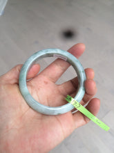 Load image into Gallery viewer, 55mm Certified type A 100% Natural green/white Jadeite bangle KS74-1313
