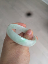 Load image into Gallery viewer, 52.9mm 100% natural Type A sunny green/white jadeite jade bangle AQ45-4140