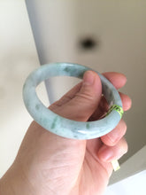 Load image into Gallery viewer, 55mm Certified type A 100% Natural green/white Jadeite bangle KS74-1313