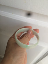 Load image into Gallery viewer, 52.9mm 100% natural Type A sunny green/white jadeite jade bangle AQ45-4140