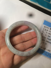 Load image into Gallery viewer, 54.5mm certified Type A 100% Natural green/purple/white  jadeite jade bangle S50-7163