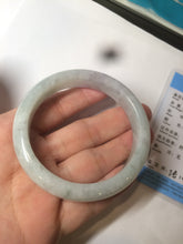 Load image into Gallery viewer, 54.5mm certified Type A 100% Natural green/purple/white  jadeite jade bangle S50-7163