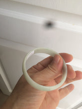 Load image into Gallery viewer, 52.9mm 100% natural Type A sunny green/white jadeite jade bangle AQ45-4140