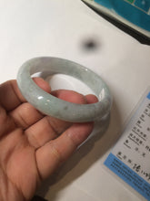 Load image into Gallery viewer, 54.5mm certified Type A 100% Natural green/purple/white  jadeite jade bangle S50-7163