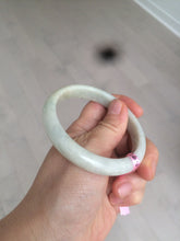 Load image into Gallery viewer, 57.5mm Certified Type A 100% Natural light green Jadeite Jade bangle AQ44