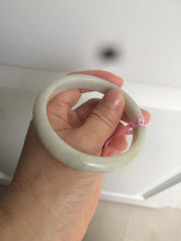 Load image into Gallery viewer, 57.5mm Certified Type A 100% Natural light green Jadeite Jade bangle AQ44
