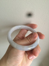 Load image into Gallery viewer, 58mm certified type A 100% Natural light purple white jadeite jade bangle AS8-0934