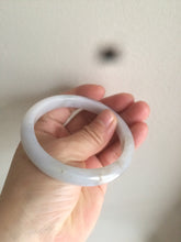 Load image into Gallery viewer, 58mm certified type A 100% Natural light purple white jadeite jade bangle AS8-0934