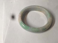 Load image into Gallery viewer, 48mm Type A 100% Natural sunny green/purple/yellow ovalJadeite Jade bangle X105-9226