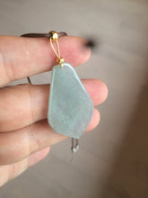 Load image into Gallery viewer, 100% Natural light green love pinky promise jadeite Jade pendant necklace AB80-4358 Best gift for valentines!