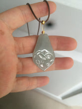 Load image into Gallery viewer, 100% Natural light green love pinky promise jadeite Jade pendant necklace AB80-4358 Best gift for valentines!