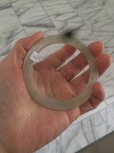 Load image into Gallery viewer, 55.2 mm certified Type A 100% Natural icy green/yellow super thin Jadeite bangle AH48-1451