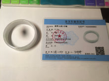 Load image into Gallery viewer, 52mm Certified Type A 100% Natural green/white square Jadeite Jade bangle AT55-8061
