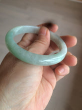 Load image into Gallery viewer, 54mm certified Type A 100% Natural watery sunny green/white  jadeite jade bangle AB78-5444