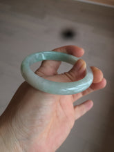 Load image into Gallery viewer, 54mm certified Type A 100% Natural watery sunny green/white  jadeite jade bangle AB78-5444
