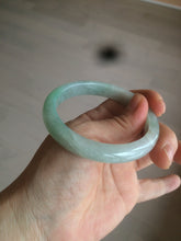 Load image into Gallery viewer, 54mm certified Type A 100% Natural watery sunny green/white  jadeite jade bangle AB78-5444