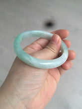 Load image into Gallery viewer, 54mm certified Type A 100% Natural watery sunny green/white  jadeite jade bangle AB78-5444