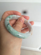 Load image into Gallery viewer, 53.7mm Certified Type A 100% Natural green/purple/brown Jadeite Jade bangle AR58-0523