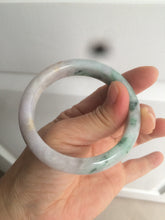 Load image into Gallery viewer, 53.7mm Certified Type A 100% Natural green/purple/brown Jadeite Jade bangle AR58-0523