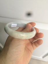 Load image into Gallery viewer, 53mm Certified type A 100% Natural light green purple oval jadeite jade bangle AD70-2162