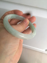 Load image into Gallery viewer, 54mm certified Type A 100% Natural watery sunny green/white  jadeite jade bangle AB78-5444