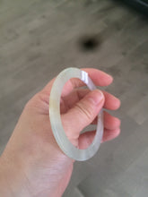 Load image into Gallery viewer, 54.3mm certified Type A 100% Natural icy light green/yellow thin Jadeite bangle AH51-1455