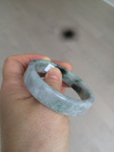 Load image into Gallery viewer, 51mm certified Type A 100% Natural dark green/purple square Jadeite Jade bangle AD69-0410