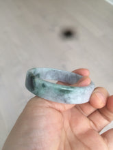 Load image into Gallery viewer, 51mm certified Type A 100% Natural dark green/purple square Jadeite Jade bangle AD69-0410