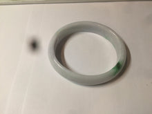 Load image into Gallery viewer, 48.5mm Certified Type A 100% Natural sunny green/white oval Jadeite Jade bangle AT60-4210