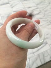Load image into Gallery viewer, 56mm Certified Type A 100% Natural sunny green/white(白底青) Jadeite Jade bangle G71-1309