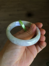 Load image into Gallery viewer, 54mm certificated Type A 100% Natural green/yellow/purple Jadeite Jade bangle AD22-8066