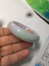 Load image into Gallery viewer, 47.5mm Certified Type A 100% Natural light green/purple/brown (Fu Lu Shou) oval Jadeite Jade bangle AT57-4197