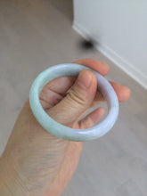 Load image into Gallery viewer, 47.5mm Certified Type A 100% Natural light green/purple/brown (Fu Lu Shou) oval Jadeite Jade bangle AT57-4197