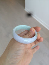 Load image into Gallery viewer, 47.5mm Certified Type A 100% Natural light green/purple/brown (Fu Lu Shou) oval Jadeite Jade bangle AT57-4197