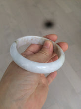 Load image into Gallery viewer, 57.7mm type A 100% Natural light purple white Jadeite Jade bangle AD69