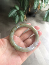 Load image into Gallery viewer, 53.5mm certified Type A 100% Natural green/purple/brown round cut Jadeite Jade bangle Y108-1424