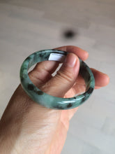 Load image into Gallery viewer, 51mm certified Type A 100% Natural green/blue oval Jadeite Jade bangle AQ41-2254