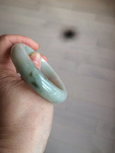 Load image into Gallery viewer, 54.7mm certified 100% natural type A light green/white/brown jadeite jade bangle X116-7753