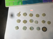 Load image into Gallery viewer, Type A 100Natural 3D light yellow/white jadeite Jade Hawaii flower Pendant necklace AF32