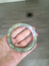 Load image into Gallery viewer, 53.5mm certified Type A 100% Natural green/purple/brown round cut Jadeite Jade bangle Y108-1424