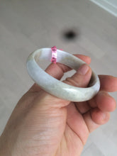Load image into Gallery viewer, 52mm certified Type A 100% Natural green/purple oval Jadeite Jade bangle AQ40