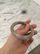Load image into Gallery viewer, 53.5mm certified Type A 100% Natural green/purple/brown round cut Jadeite Jade bangle Y108-1424