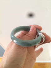 Load image into Gallery viewer, Certified 48.3mm type A 100% Natural green/blue Jadeite Jade bangle group K50