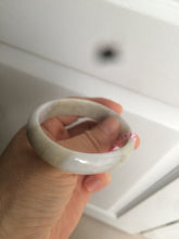 Load image into Gallery viewer, 52mm certified Type A 100% Natural green/purple oval Jadeite Jade bangle AQ40