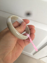 Load image into Gallery viewer, 52mm certified Type A 100% Natural green/purple oval Jadeite Jade bangle AQ40