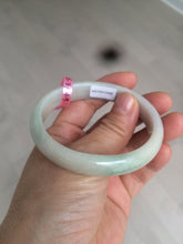 Load image into Gallery viewer, 53mm certified Type A 100% Natural green oval Jadeite Jade bangle AQ39-2695